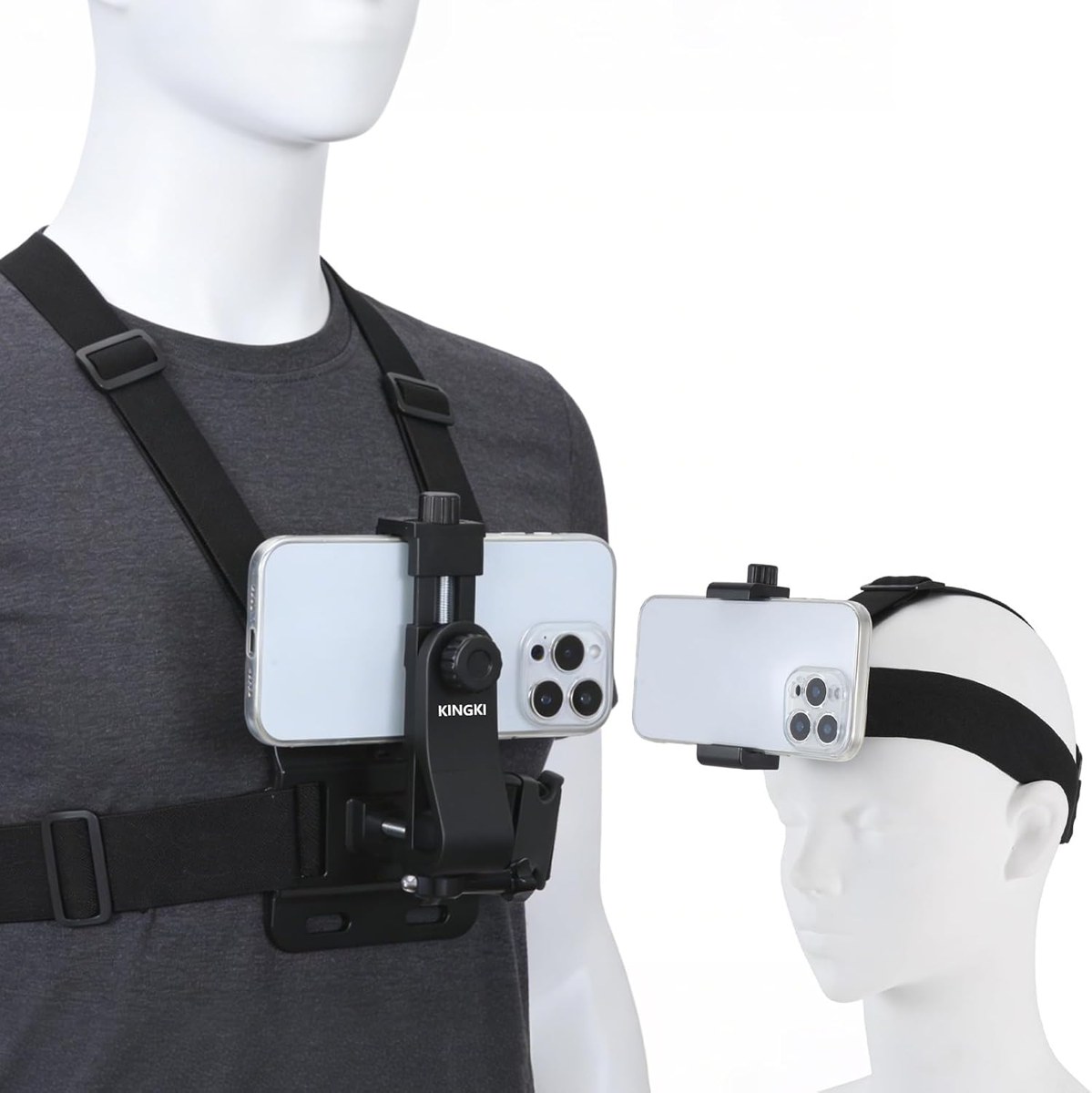 KINGKI Chest Strap and Head Strap Mount Kit
